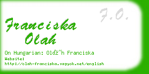 franciska olah business card